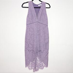 Astr The Label Caroline Lace Mini Dress in Lilac Purple